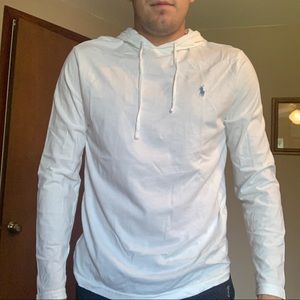 Polo Ralph Lauren lightweight hoodie white size medium mens